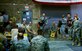 The U.S. Air Forces Central Command band plays music for service members during a performance at Al Udeid Air Base, Qatar, June 17, 2015. The band visited workstations to perform and boost Airmen’s morale. (U.S. Air Force photo/Airman 1st Class Nathan Martin)