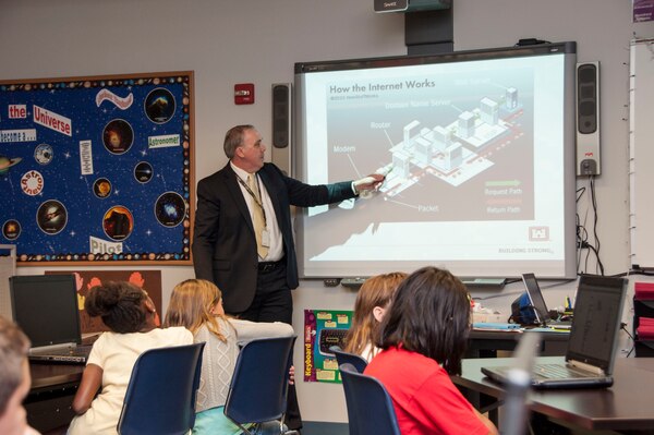 Volunteers from the U.S. Army Corps of Engineers Middle East District’s information management team worked with rising 5th grade students at STARBASE Academy Winchester July 16 to explore some aspects of IM careers.