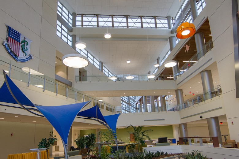 The grand concourse of the Martin Army Community Hospital at Fort Benning, Georgia taken during the ribbon-cutting ceremony held Nov. 7. The 745,000 square-foot facility provides inpatient, outpatient and ancillary services to members of the Fort Benning community and serves as the Army’s first design-build hospital.