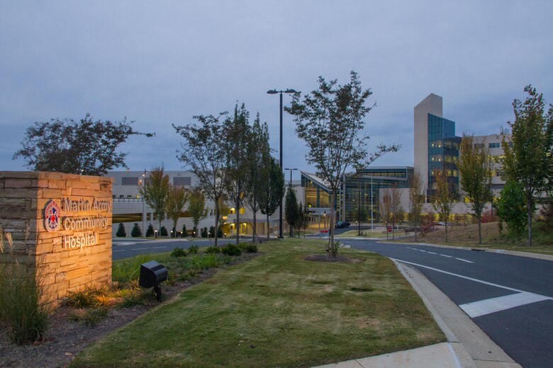 The entrance of the newly-unveiled Martin Army Community Hospital located at Fort Benning in Georgia. Since opening in November 2014, the hospital’s 745,000 square-foot, state-of-the-art facility improves the area’s medical capacity to provide inpatient, outpatient and ancillary services to a military community of more than 90,000 Soldiers, family members and retirees.