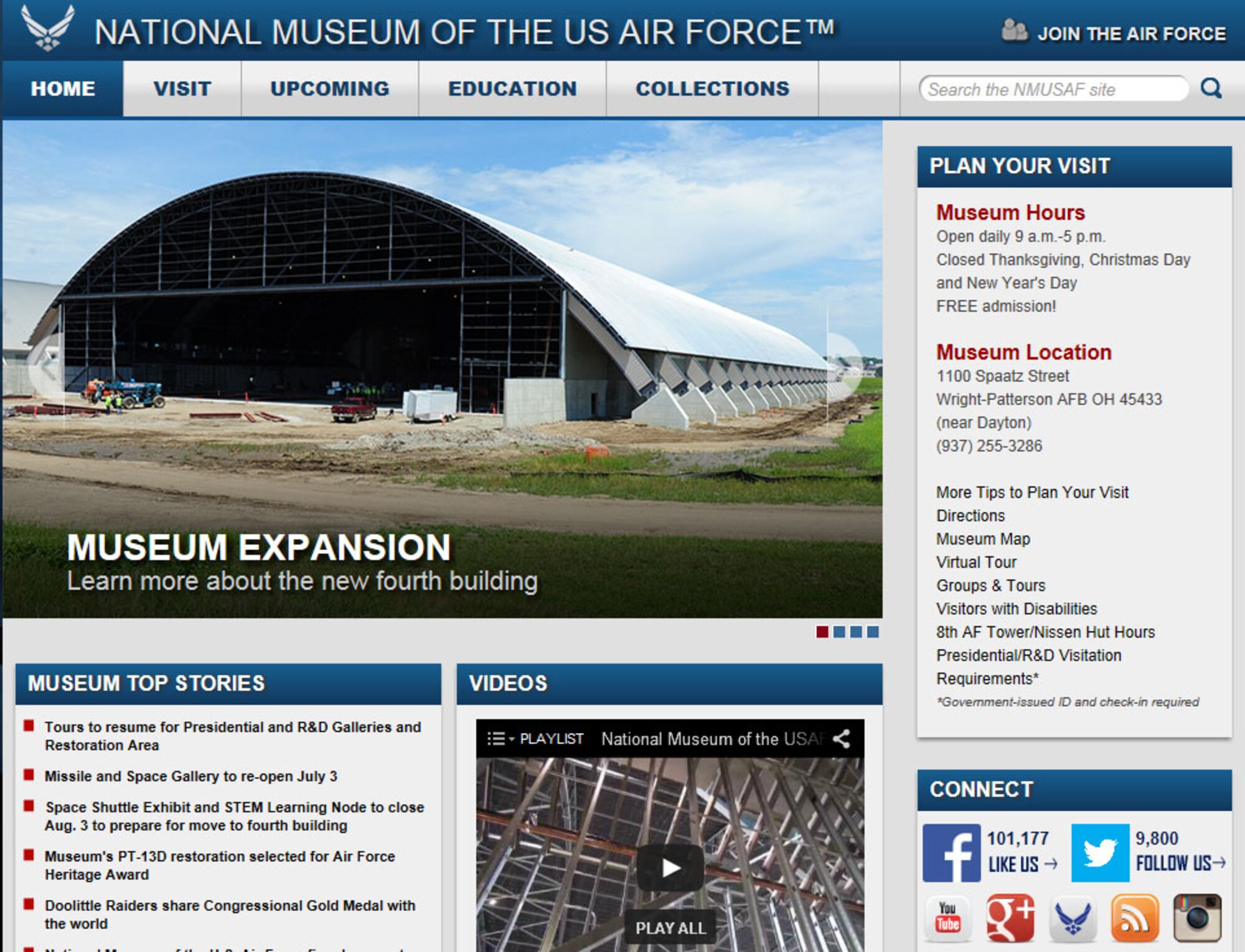 The National Museum of the U.S. Air Force website gives virtual visitors access to information and photos from the museum's exhibits, from the earliest days of military aviation through today's war on terror. Along with larger photos and videos, the new site is optimized for mobile devices.