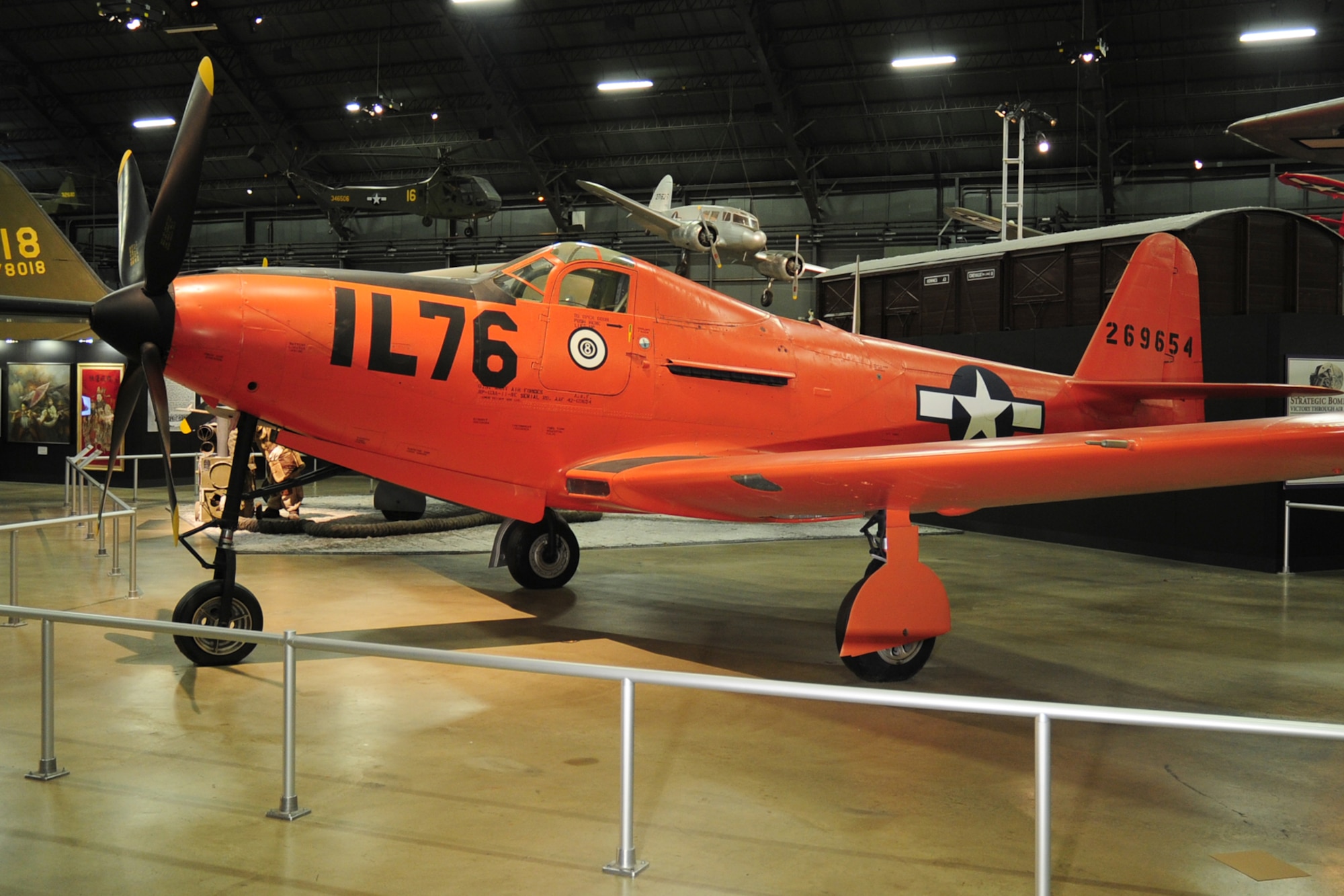 DAYTON, Ohio -- Bell P-63E Kingcobra in the World War II Gallery at the National Museum of the United States Air Force. (U.S. Air Force photo) 
