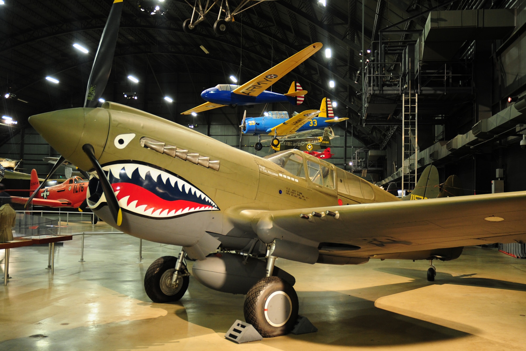 DAYTON, Ohio -- Curtiss P-40E Warhawk in the World War II Gallery at the National Museum of the United States Air Force. (U.S. Air Force photo) 
