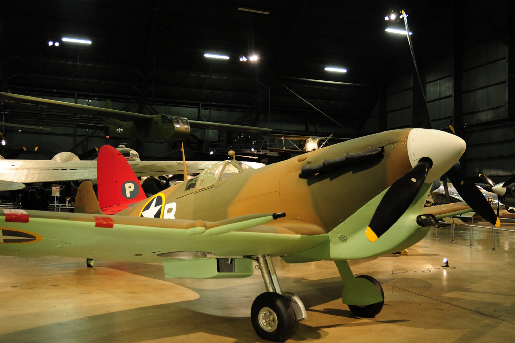 DAYTON, Ohio -- Supermarine Spitfire Mk.Vc in the World War II Gallery at the National Museum of the United States Air Force. (U.S. Air Force photo)