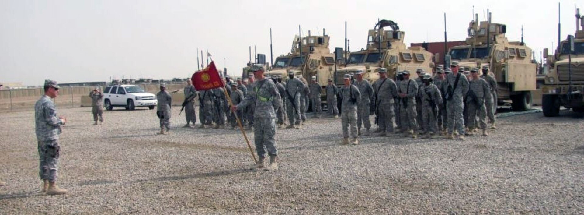 Army Lt. Col. David Ceniti, battalion commander of 749th Combat Sustainment
Support Battalion, 4th Sustainment Brigade, 310th Expeditionary Sustainment
Command, addresses the troops of the 941st Transportation Company, 749th CSSB
about the great responsibility and importance of each Soldier in conducting a
successful mission on Contingency Operating Base Adder, Iraq.