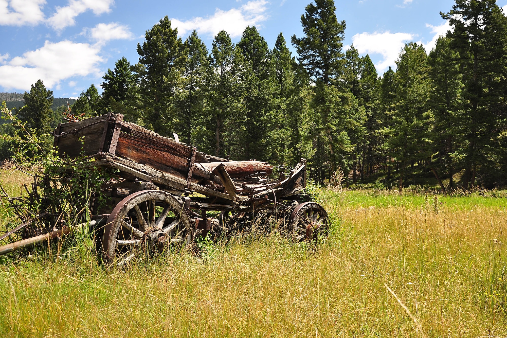 Driving through Elkhorn almost felt wrong, I would have preferred riding a horse-drawn carriage or pack mule with my pick, mining equipment and dirty old hat. Visiting Elkhorn was like taking a step back in time. (U.S. Air Force photo/Tech. Sgt. Chad Thompson)