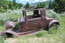 An abandoned old car sits at the outskirts of Elkhorn, a once booming mining town nestled in the Elkhorn Mountains is southwestern Montana. Visiting the town was like taking a step back in time. (U.S. Air Force photo/Tech. Sgt. Chad Thompson)
