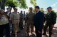 U.S. Army Maj. Gen. Terry M. Haston, the adjutant general for Tennessee, greets Nikolay Nankov Nenchev, Republic of Bulgaria minister of defense, at Krumuvo Air Base, July 16, 2015. Nenchev met with U.S. and Bulgarian leaders during his visit, as well as watched a multinational air show. The U.S. values the shared commitment and close cooperation with NATO partners on countering a range of regional and global threats. (U.S. Air Force photo/Senior Airman Nicole Sikorski)