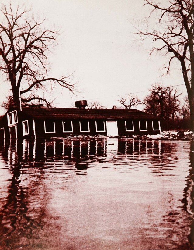 High water from the Flood of '43 near Bismark, North Dakota.