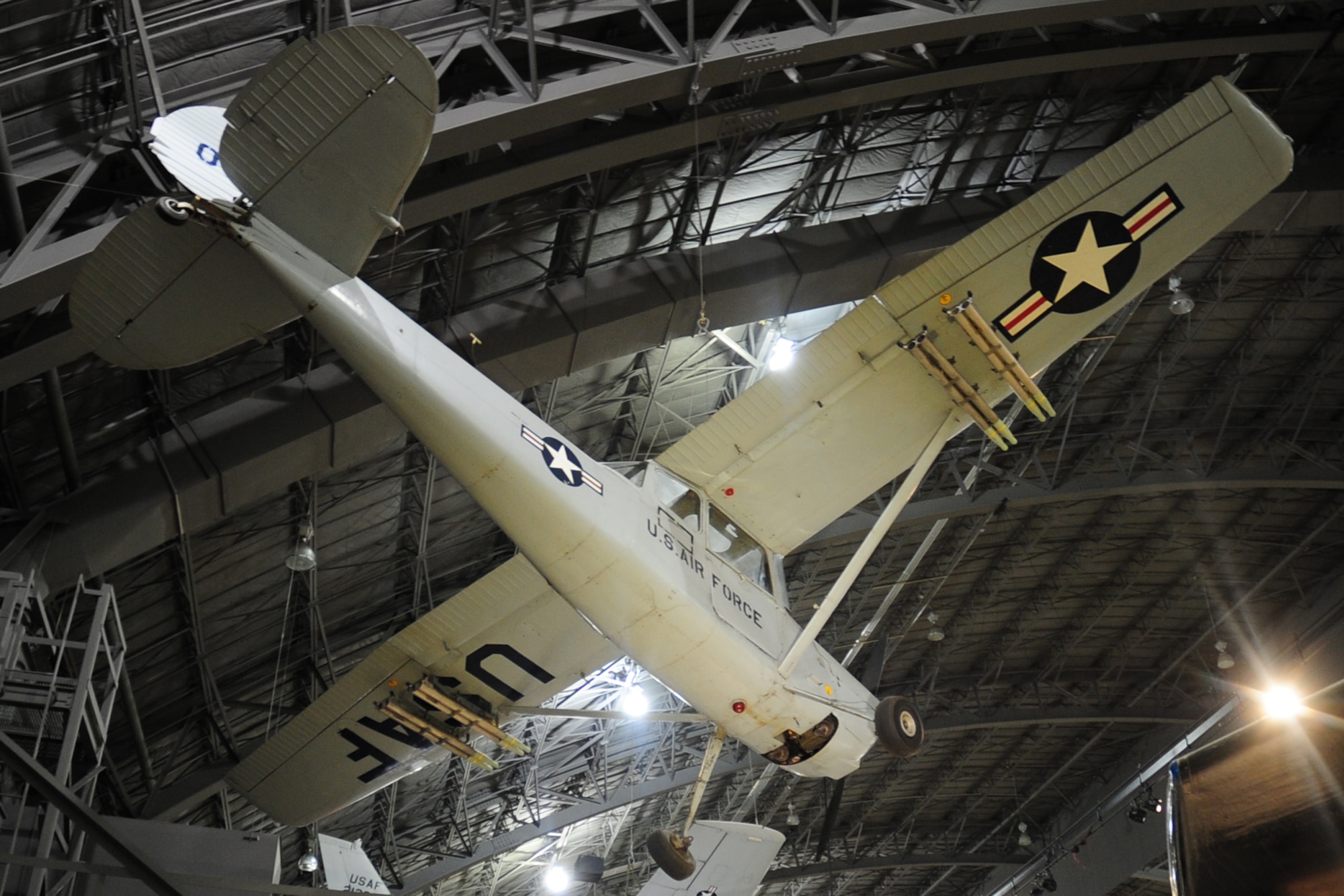 DAYTON, Ohio -- Cessna O1-G in the Southeast Asia War Gallery at the National Museum of the United States Air Force. (U.S. Air Force photo) 
