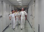 SEOUL, Republic of Korea (July 20, 2015) Adm. Scott H. Swift, commander of U.S. Pacific Fleet, walks with Adm. Jung Ho-sub, the chief of naval operations for the Republic of Korea, during a two-day visit to the Republic of Korea. Swift met with key military and government leaders to highlight the importance of the U.S. and Republic of Korea navies long-standing alliance. 