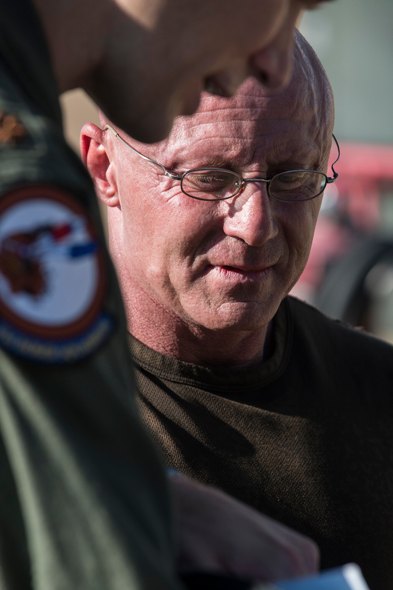 U.S. Air Force Tech. Sgt. Jessie Brouillettte, 307th Aircraft Maintenance Squadron crew chief, looks over the aircraft forms with a 93rd Bomb Squadron (BS) B-52 aircrew member on July 17, 2015, Barksdale Air Force Base, La. A 93rd BS B-52H Stratofortress departed Barksdale to support the Experimental Aircraft Association AirVenture Oshkosh Air Show held in Oshkosh, Wis. (U.S. Air Force photo by Master Sgt. Greg Steele/Released)