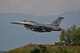 A U.S. Air Force F-16D Fighting Falcon from the New Jersey Air National Guard's 177th Fighter Wing retracts its landing gear after takeoff at Graf Ignatievo Air Base, Bulgaria, during Thracian Star on July 15, 2015. Bulgarian air force MiG-29 pilot Capt. Ivan Dinkov experienced the performance of the aircraft from the back seat during a familiarization flight. Thracian Star is a bilateral training exercise to enhance interoperability with the Bulgarian air force.   (U.S. Air National Guard photo by Master Sgt. Andrew J. Moseley/Released)