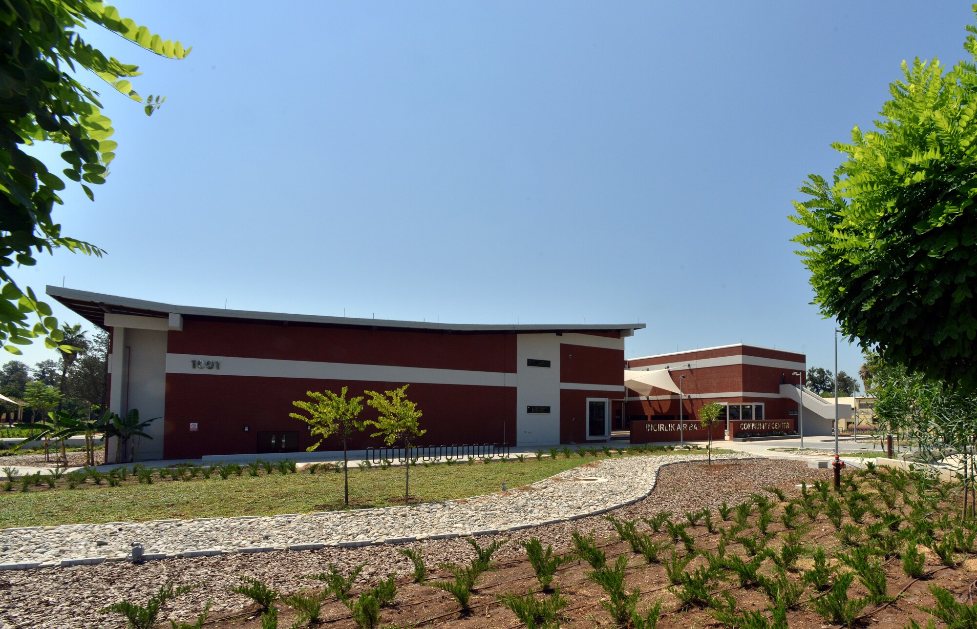 The community center, which cost roughly $9.23 million and created approximately 145 Turkish jobs over a two year period, completed construction in early April 2015. Plans to open the facility are on hold pending approval of the Turkish Air Force. (U.S. Air Force photo) 