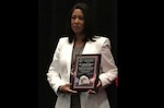 Stephanie C. Rainey, human resources program director, Civilian Human Resources Policy and Programs, U.S. Forces Korea, receives the 2015 Department of the Army's NAACP Roy Wilkins Renowned Service Award in Philadelphia, July 14, 2015. 