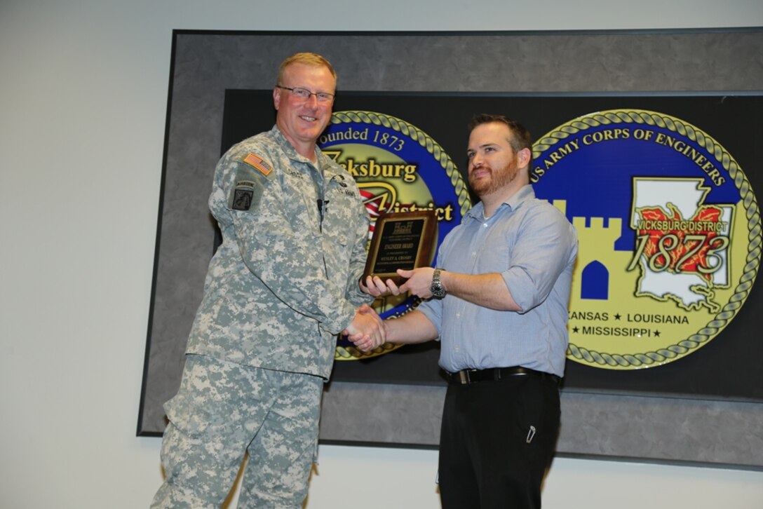 Wesley Crosby of the Engineering and Construction Division received the Engineer Award for his leadership as the national technical expert for dams. Under his leadership, the Modeling, Mapping, and Consequence Production Center completed approximately 320 dam failure analyses to support the USACE Dam Safety and Critical Infrastructure, Protection and Resilience programs.