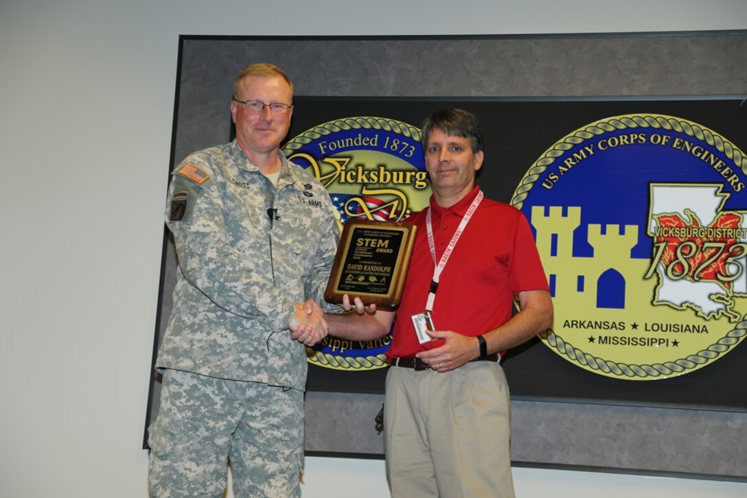 John David Randolph of Engineering and Construction Division received the STEM Employee of the Year Award for his professionalism, dedication, and expert technical ability when sharing valuable information to students on science, technology, engineering and math. 