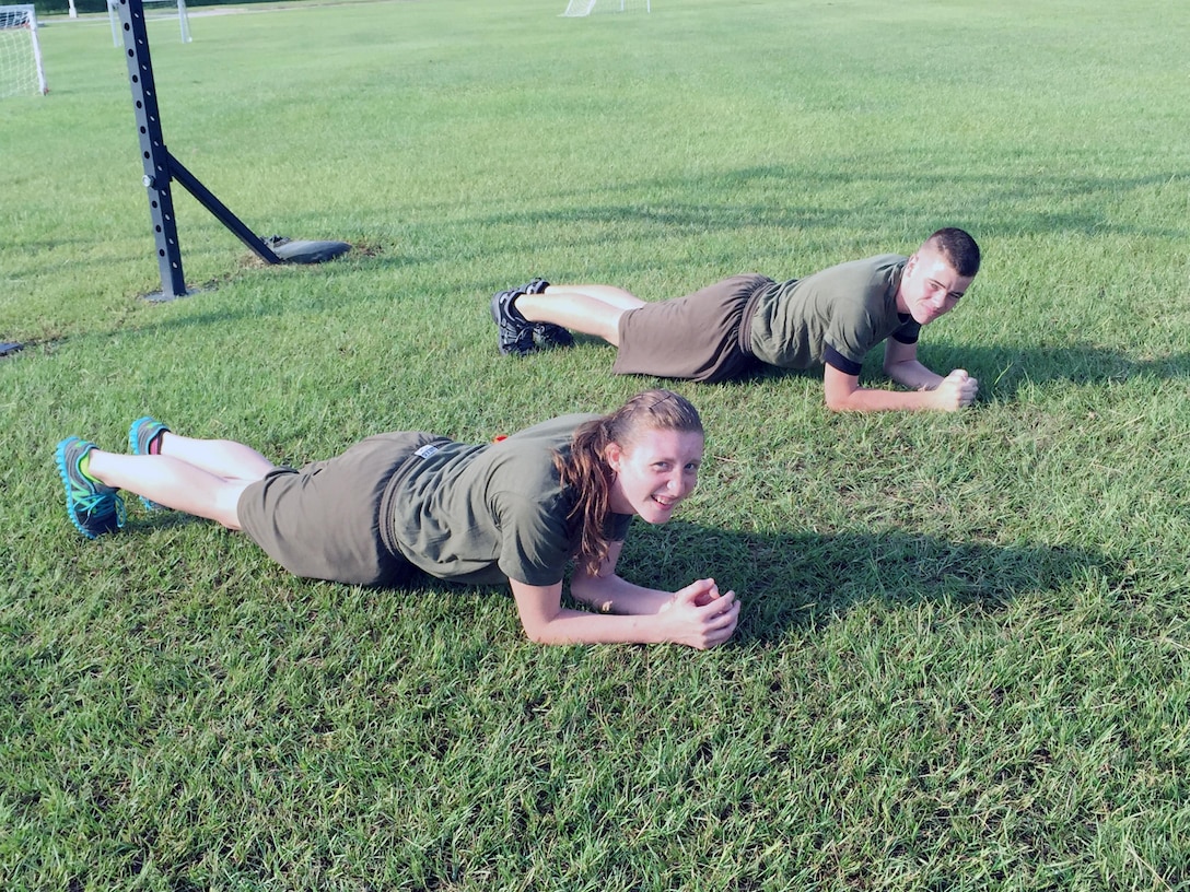 Thirty members of the Colquitt County High School Marine Corps Junior Reserve Officers’ Training Corps Summer Leadership Camp returned to Marine Corps Logistics Base Albany for their second visit, July 23.
This time they took their fitness training to a higher level with the High Intensity Tactical Training.
