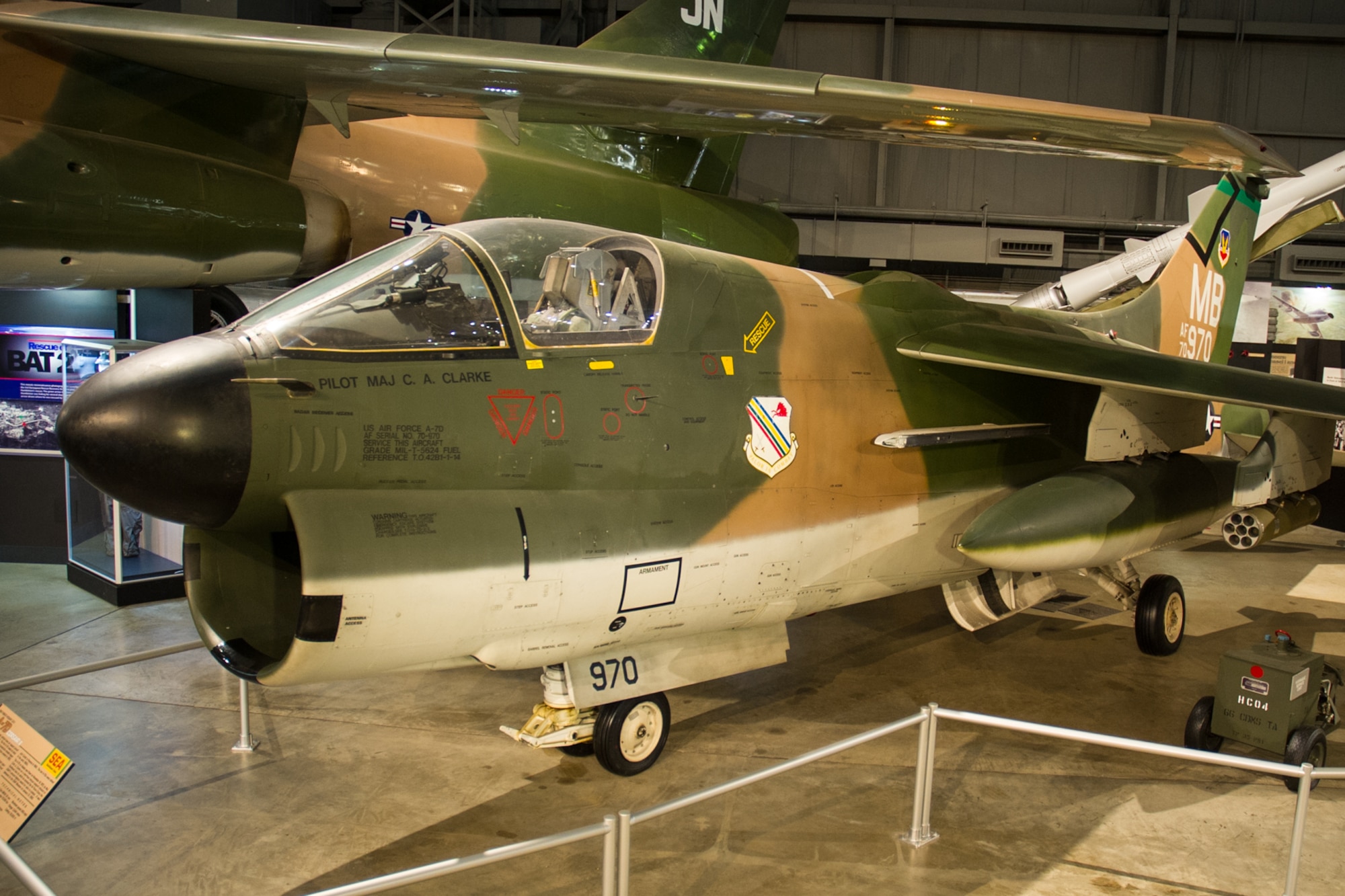DAYTON, Ohio -- LTV A-7D Corsair II in the Southeast Asia War Gallery at the National Museum of the U.S. Air Force. (U.S. Air Force photo) 