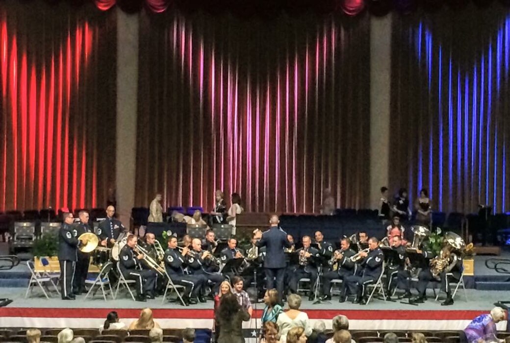 The United States Air Force Band Ceremonial Brass recently performed for the 125th anniversary celebration of the National Society Daughters of the American Revolution.  This special performance took place at DAR Constitution Hall in downtown Washington, D.C. (U.S. Air Force Photo/released)