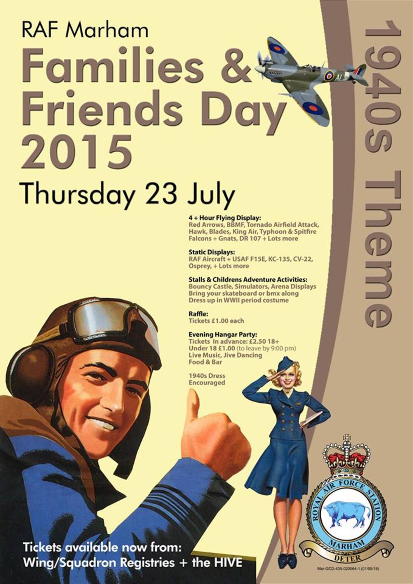 Airmen and families from RAFs Lakenheath and Mildenhall are invited to take part in RAF Marham's Families and Friends Day 2015, Thursday, July 23.  The event will include aerial demonstrations, static displays and children's activities. (Courtesy Photo)
