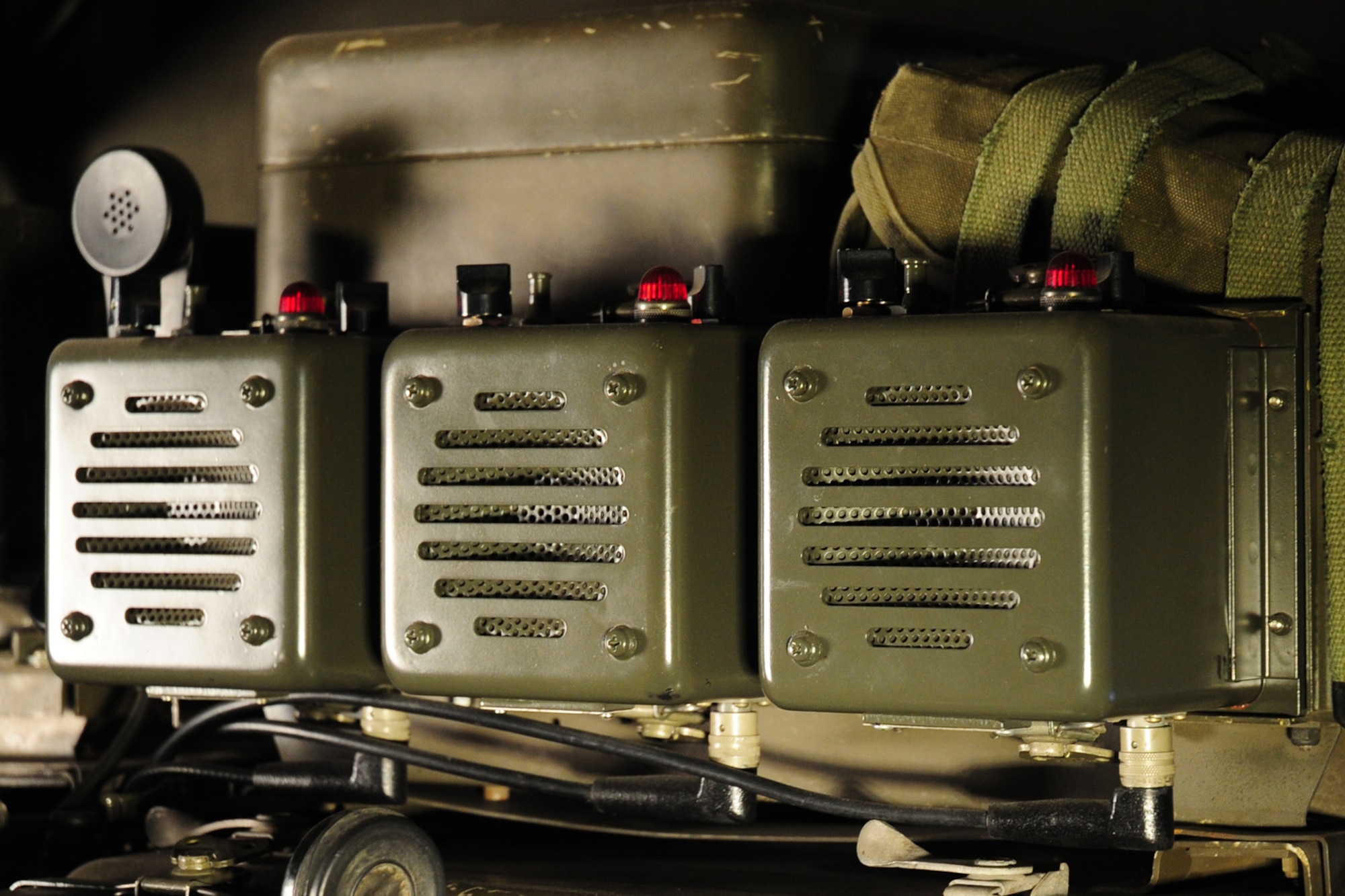 DAYTON, Ohio -- Interior of the AN/MRC-108 Communication System on display in the Southeast Asia War Gallery at the National Museum of the U.S. Air Force. (U.S. Air Force photo)