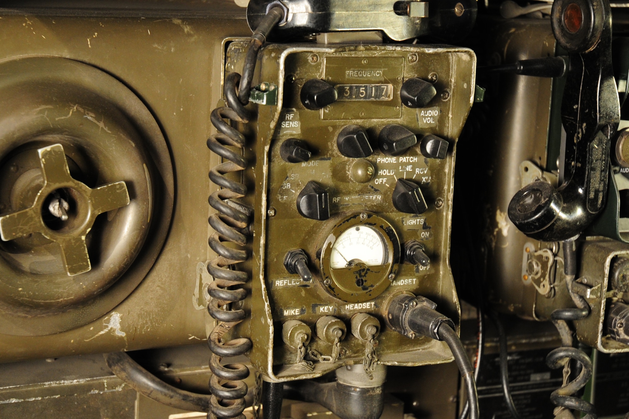 DAYTON, Ohio -- Interior of the AN/MRC-108 Communication System on display in the Southeast Asia War Gallery at the National Museum of the U.S. Air Force. (U.S. Air Force photo)