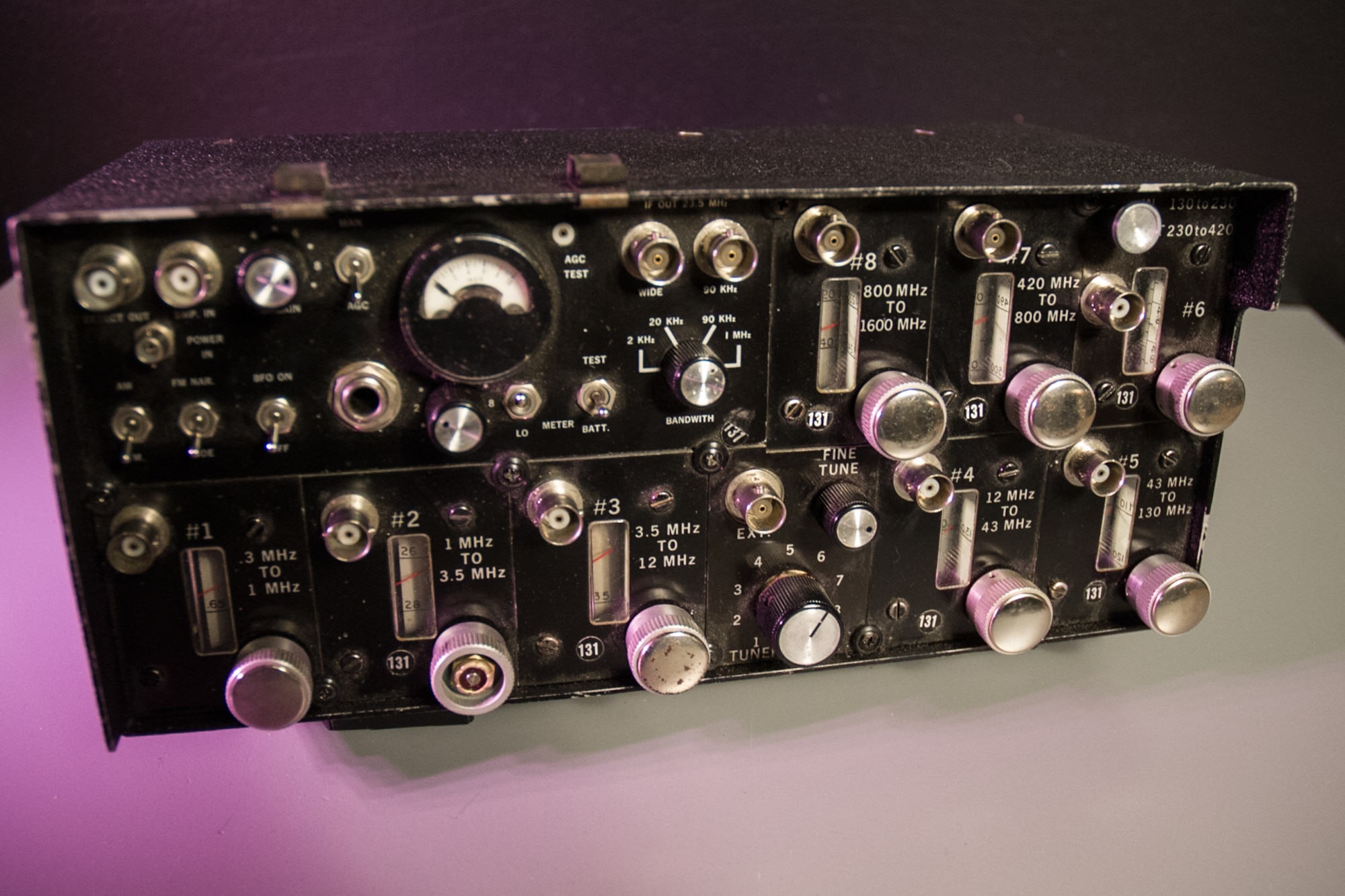 DAYTON, Ohio - An electronic listening device receiver on display in the Office of Special Investigations exhibit in the Cold War Gallery at the National Museum of the U.S. Air Force. (U.S. Air Force photo)