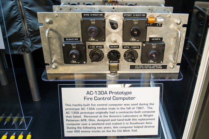 DAYTON, Ohio -- AC-130A Prototype Fire Control Computer on display in the Southeast Asia War Gallery at the National Museum of the U.S. Air Force. (U.S. Air Force photo)
