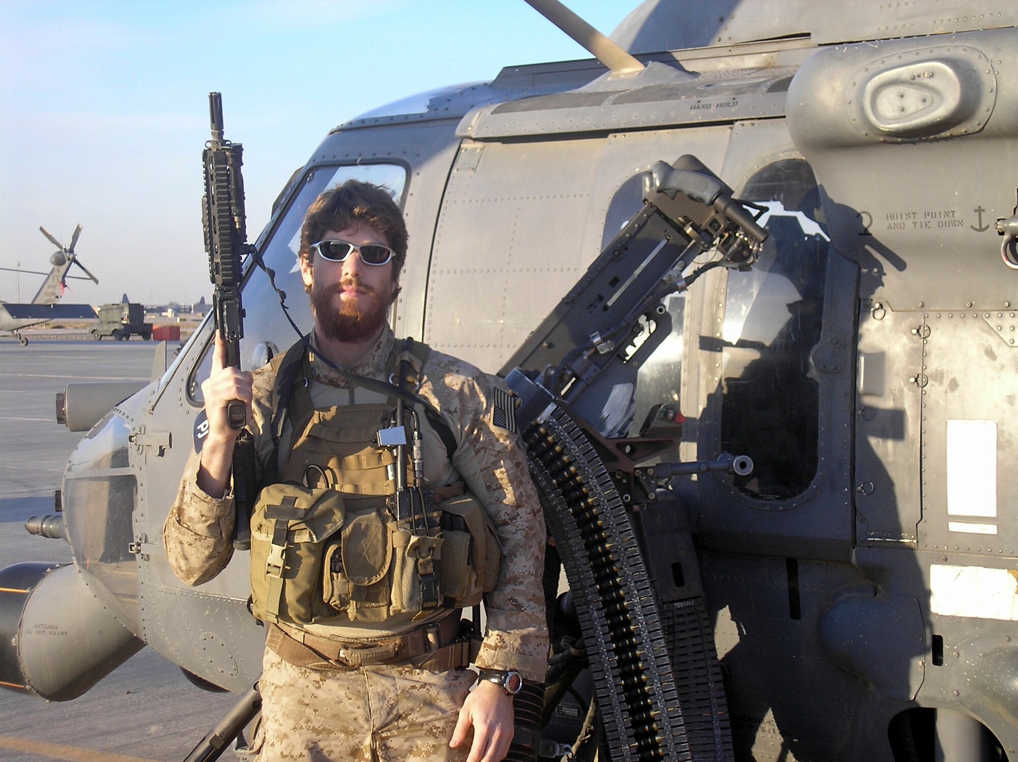 Staff Sgt. Douglas P. Kechijian, 2015 Air National Guard Outstanding Non-Commissioned Officer of the Year, and one of the US Air Force's 12 Outstanding Airmen of the Year, poses for a photo during a 2009 deployment to Iraq. (courtesy photo)