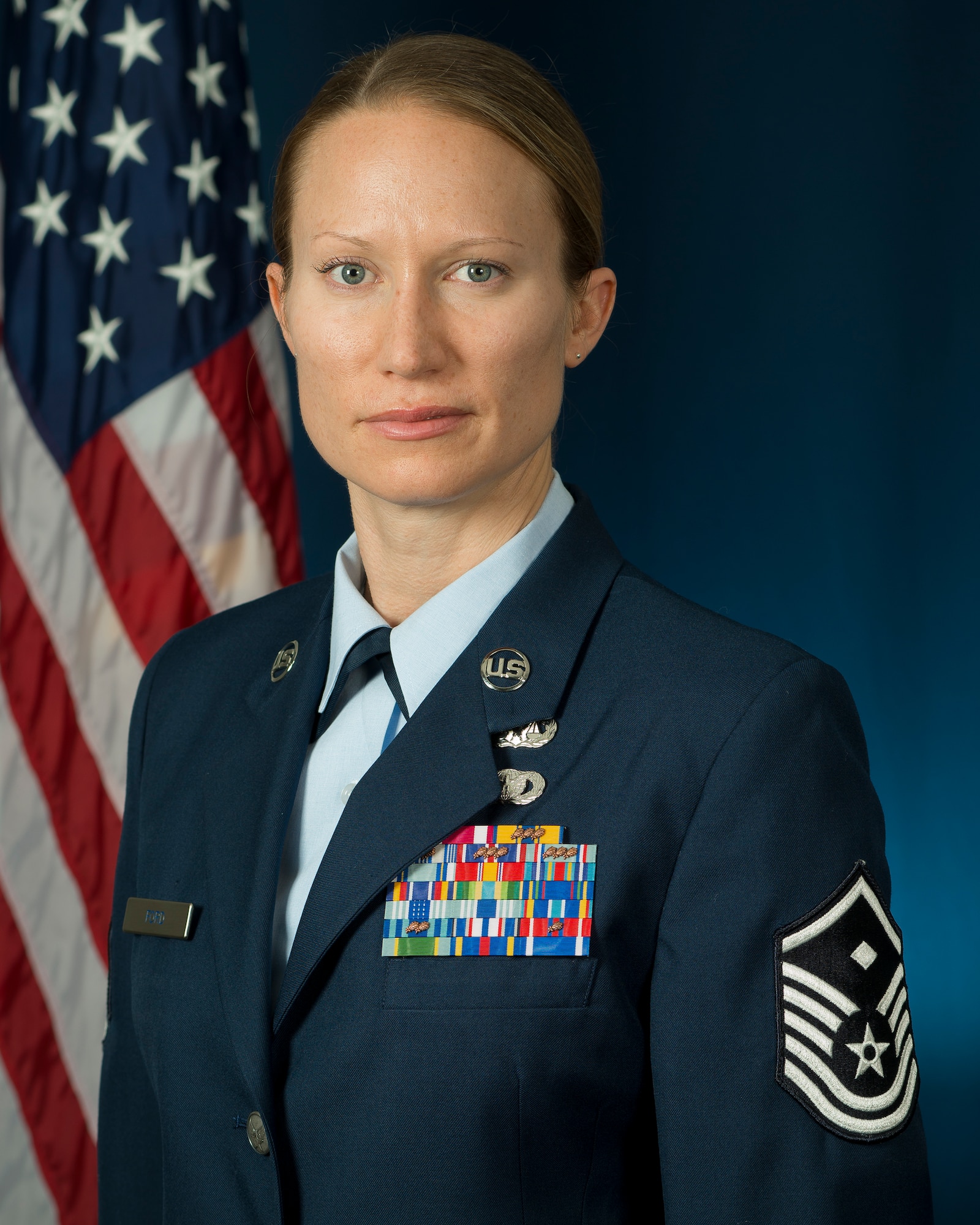Master Sgt. Sally J. Ford, 2015 Air National Guard Outstanding First Sergeant of the Year. (Air National Guard photo by Master Sgt. Marvin R. Preston/Released)