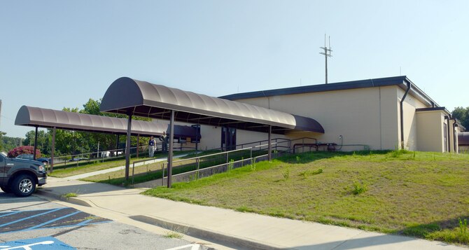 Bldg. 12 is the new home of the 339th Flight Test Squadron, which includes a team of F-15, C-5 and C-130 test pilots, flight crew members, parachute packers and support staff. (U.S. Air Force photo by Tommie Horton)