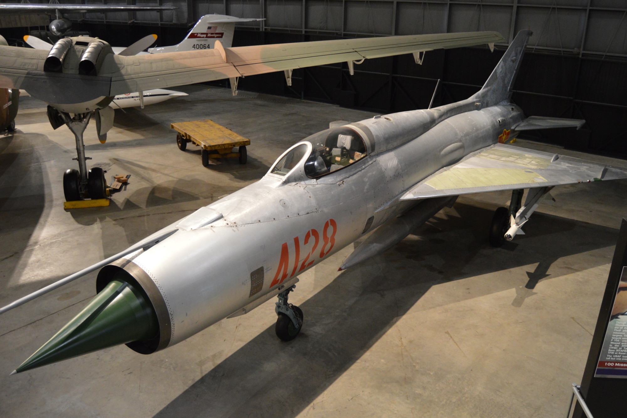 DAYTON, Ohio -- Mikoyan-Gurevich MiG-21PF in the Southeast Asia War Gallery at the National Museum of the U.S. Air Force. (U.S. Air Force Photo)