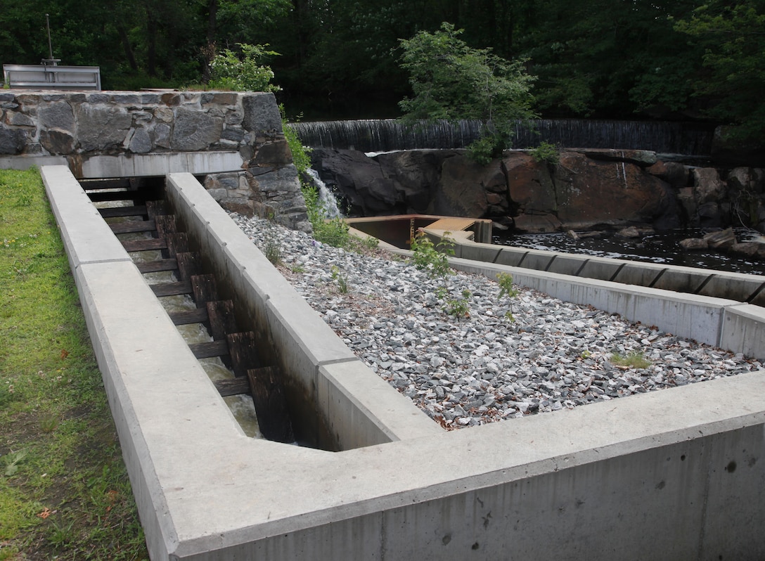 One of the fish ladders that was constructed along the Ten Mile River.