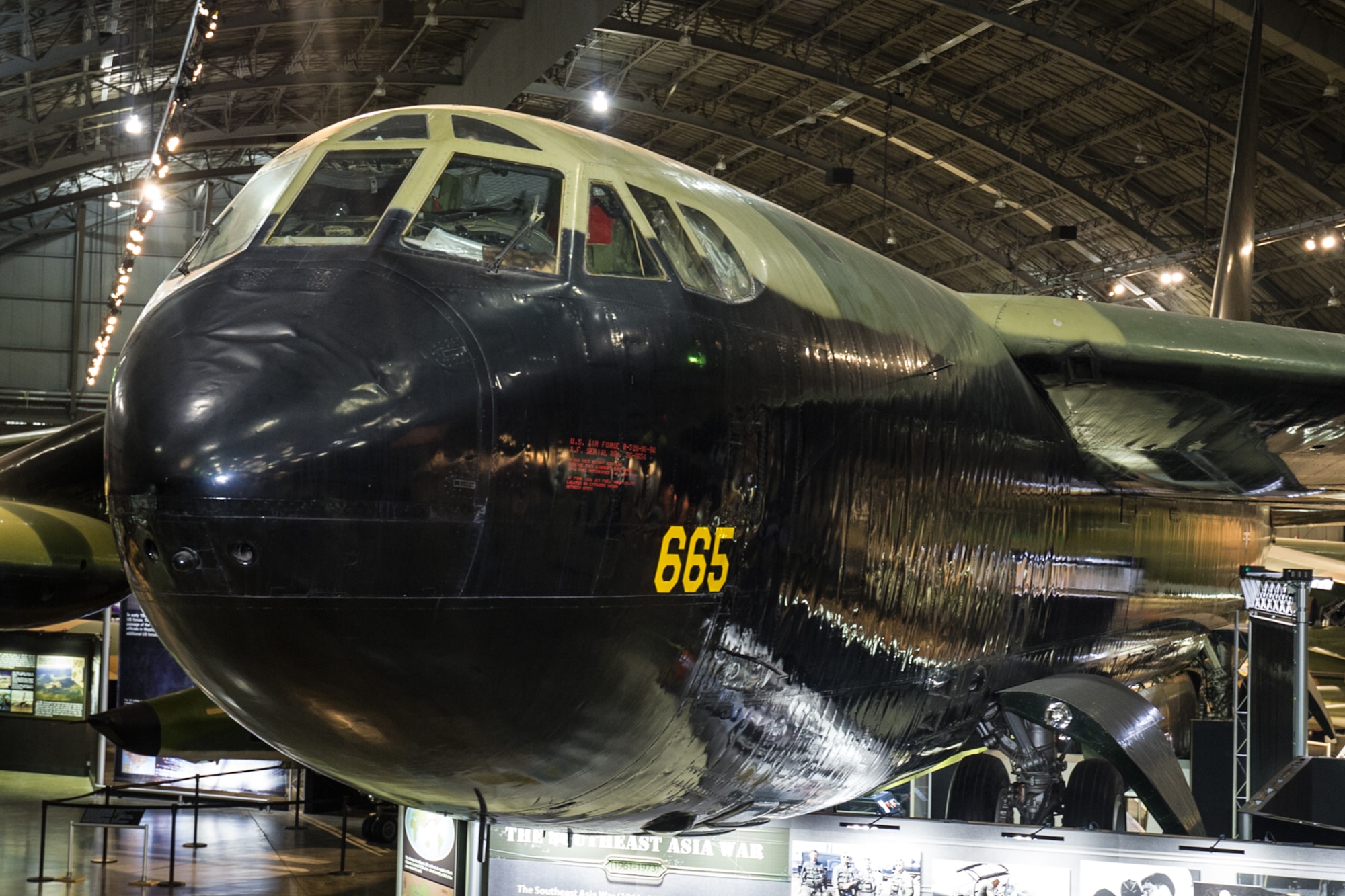 DAYTON, Ohio -- Boeing B-52D Stratofortress in the Southeast Asia War Gallery at the National Museum of the United States Air Force. (U.S. Air Force photo)