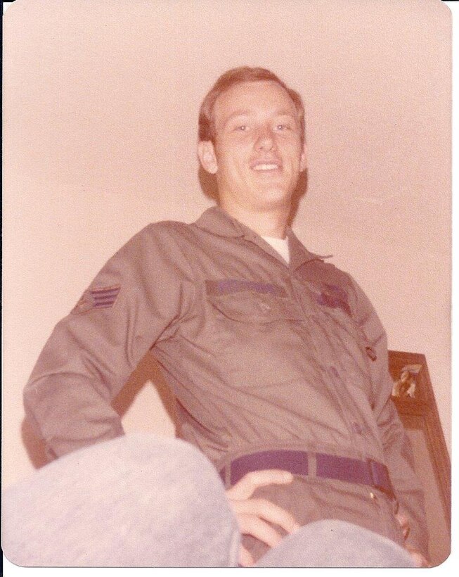 Senior Airman Timothy Pittman smiles for a photo during his younger years in the Air Force. (Courtesy photo)