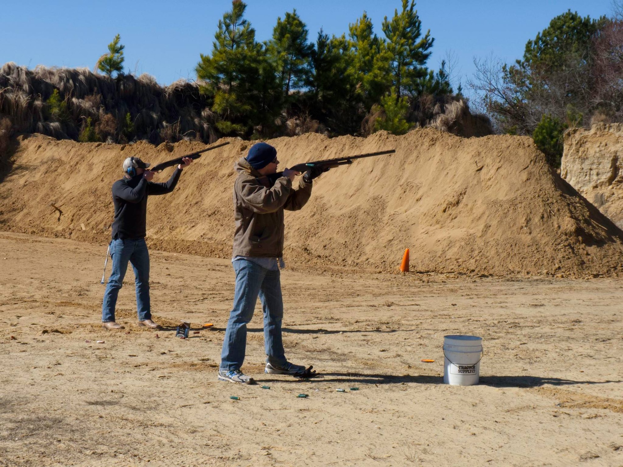 Members of the SJ Shooting Club find their aim during a club outing. More than 150 members of Team Seymour belong to the group, and they encourage anyone who is interested in guns or shooting to join their ranks. For more information, call (919) 722-2277, or visit their Facebook page at www.facebook.com/SJShootingClub. (U.S. Air Force Courtesy Photo)