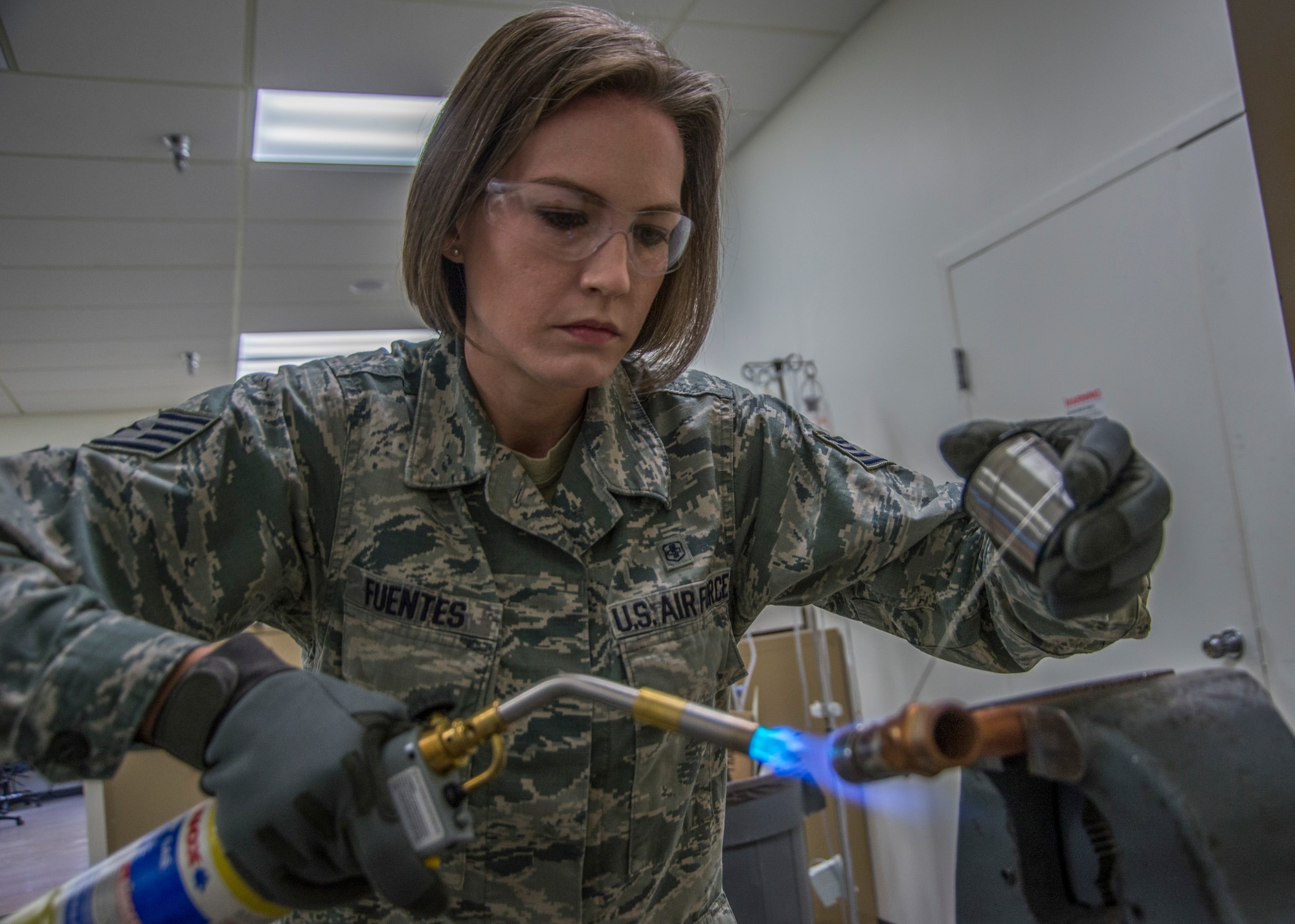 Staff Sgt. Lindsey Fuentes, 366th Medical Support Squadron biomedical equipment technician, was named one of 12 Outstanding Airmen of the Year for 2015, for Air Combat Command. An Air Force selection board at the Air Force Personnel Center considered 35 nominees who represented major commands, direct reporting units, field operating agencies and Headquarters Air Force. The board selected 12 Airmen based on superior leadership, job performance and personal achievements. (U.S. Air Force photo by Roy Lynch III)