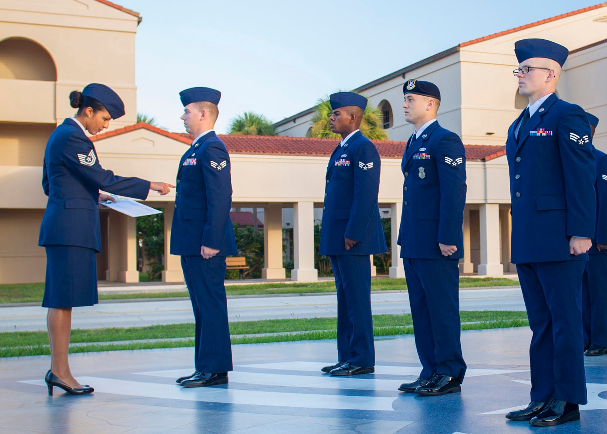 Tech. Sgt. Tamara Acfalle, 45th Force Support Squadron Airman Leadership School Instructor, was named one of 12 Outstanding Airmen of the Year for 2015, for Air Force Space Command. An Air Force selection board at the Air Force Personnel Center considered 35 nominees who represented major commands, direct reporting units, field operating agencies and Headquarters Air Force. The board selected 12 Airmen based on superior leadership, job performance and personal achievements. (U.S. Air Force photo/Matthew Jurgens) (Released)
