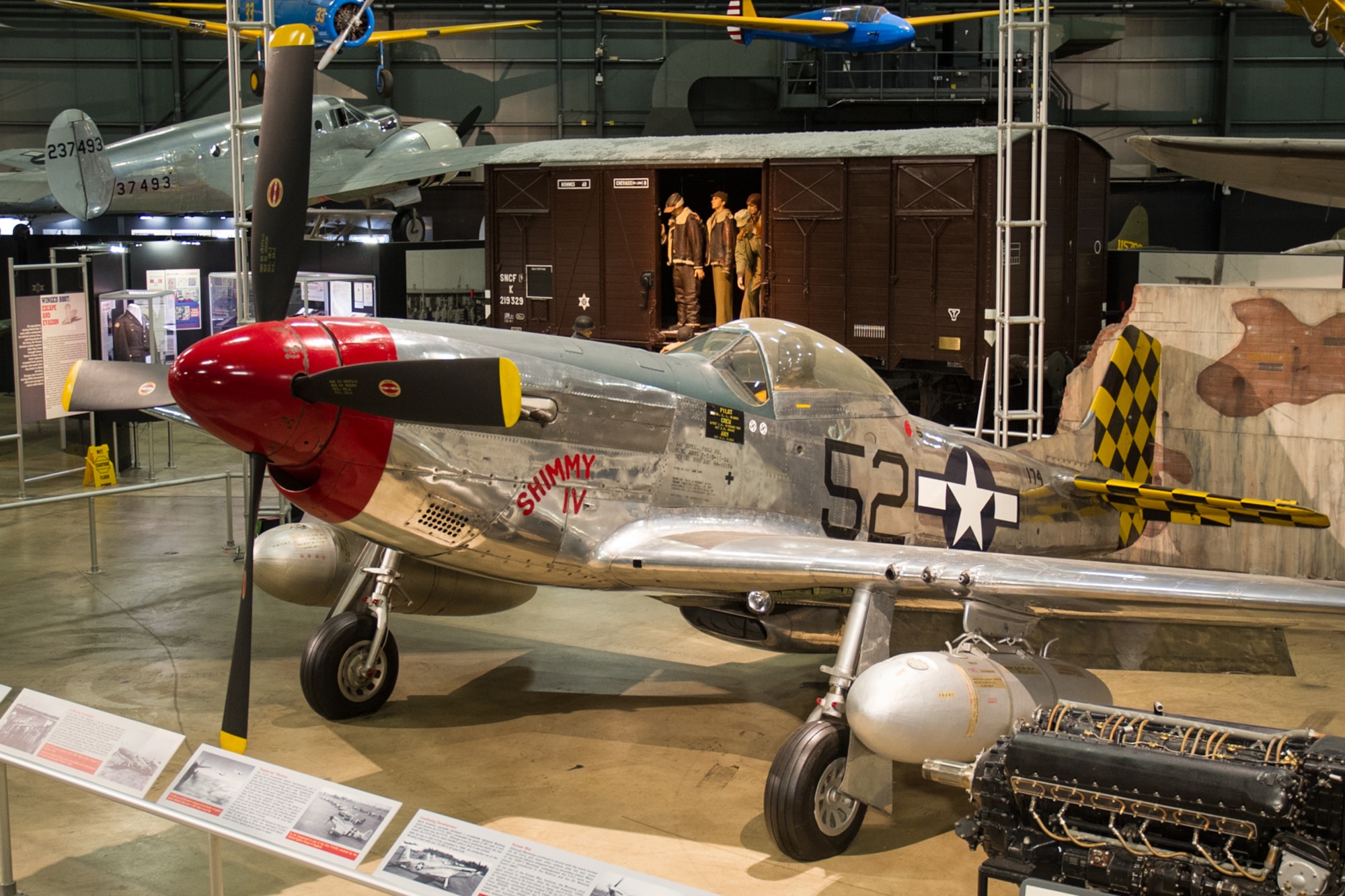 DAYTON, Ohio -- North American P-51D Mustang in the World War II Gallery at the National Museum of the United States Air Force. (U.S. Air Force photo)