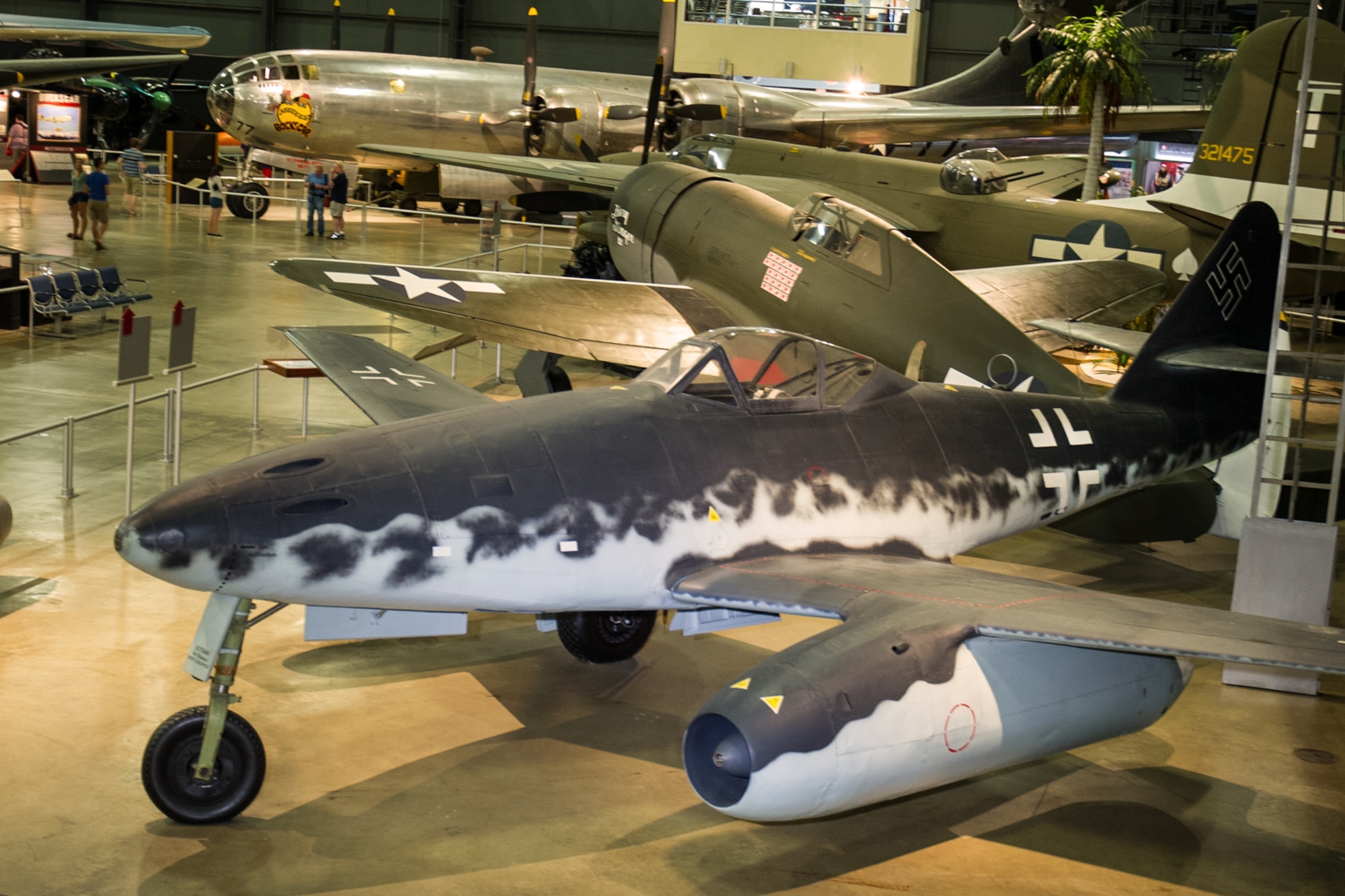 DAYTON, Ohio -- Messerschmitt Me 262A in the World War II Gallery at the National Museum of the United States Air Force. (U.S. Air Force photo) 