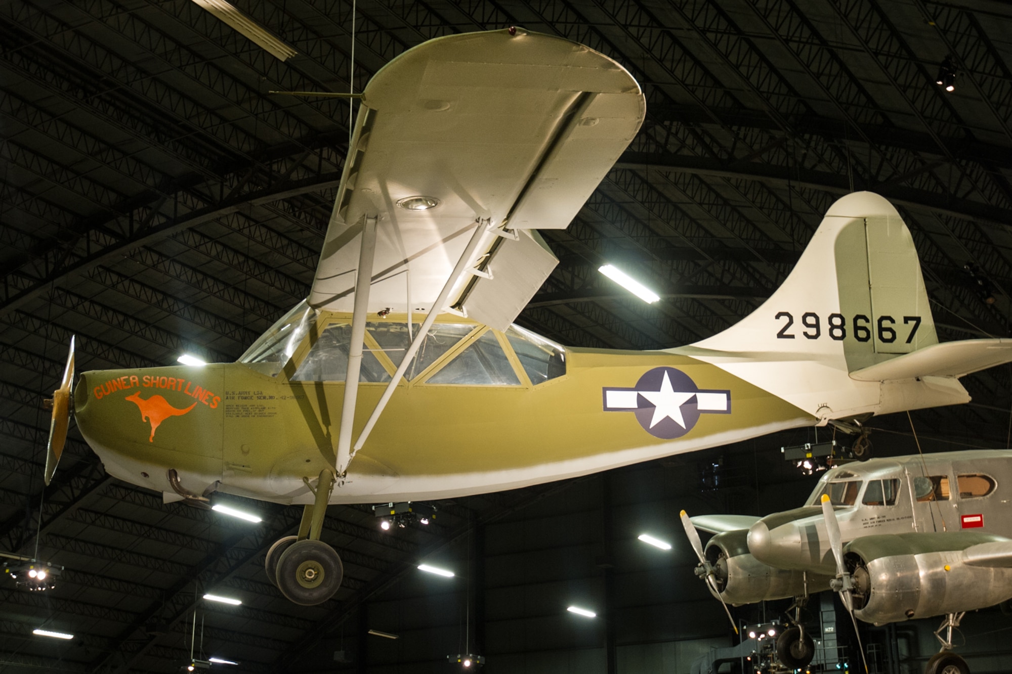 DAYTON, Ohio -- Stinson L-5 Sentinel in the World War II Gallery at the National Museum of the United States Air Force. (U.S. Air Force photo)