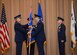 Gen. Robin Rand accepts the Air Force Global Strike Command flag from Air Force Chief of Staff Gen. Mark A. Welsh III during a change of command ceremony at Barksdale Air Force Base, La., July 28, 2015. The Air Force elevated AFGSC to a four-star major command to provide its nuclear deterrence and global strike missions with the highest level of leadership oversight similar to the service’s other core operational missions. (U.S. Air Force photo/Senior Airman Jannelle Dickey)