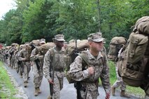 At FMTB-E students complete a 2, 4, 6, and 8 mile hike.