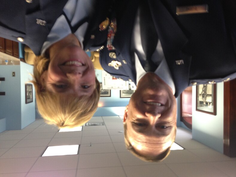 Maj. Gen. Darryl W. Burke talks with  Col. Sharon Bannister, the new 79th Medical Wing Commander at her Assumption of Command.  The ceremony  was held on Tuesday, July 28, at 9 a.m. at the Ceremonial Lawn on Joint Base Anacostia-Bolling, Washington, District of Columbia. (Photo by Melanie Moore, 79 MDW PA)