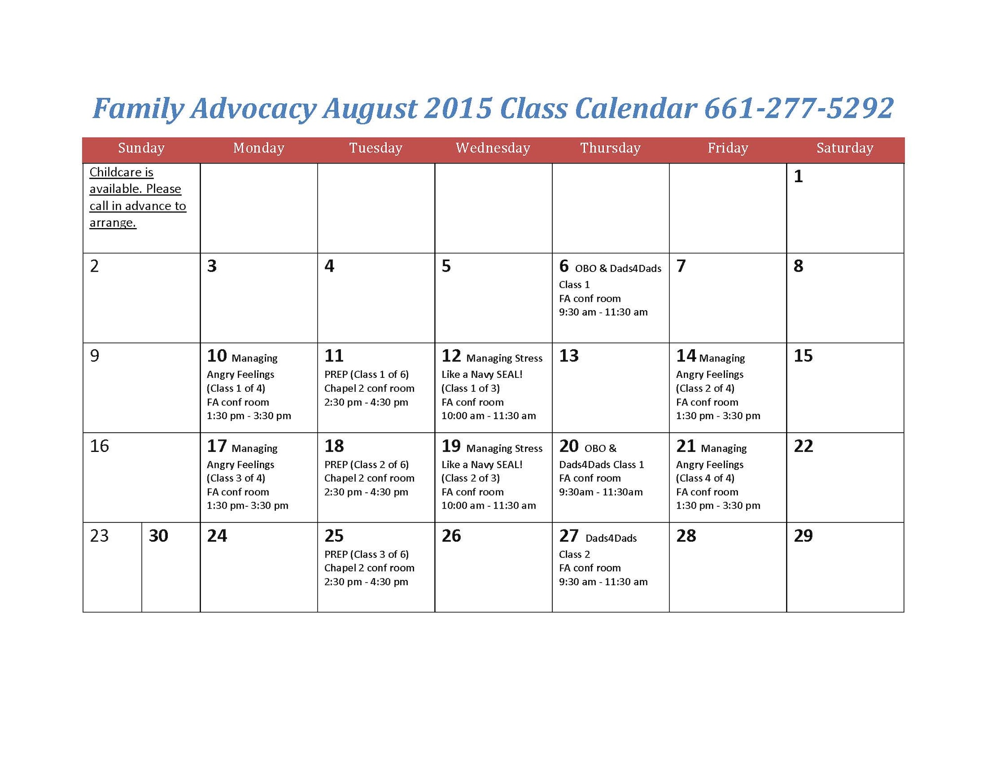 August Family Advocacy classes > Edwards Air Force Base > News