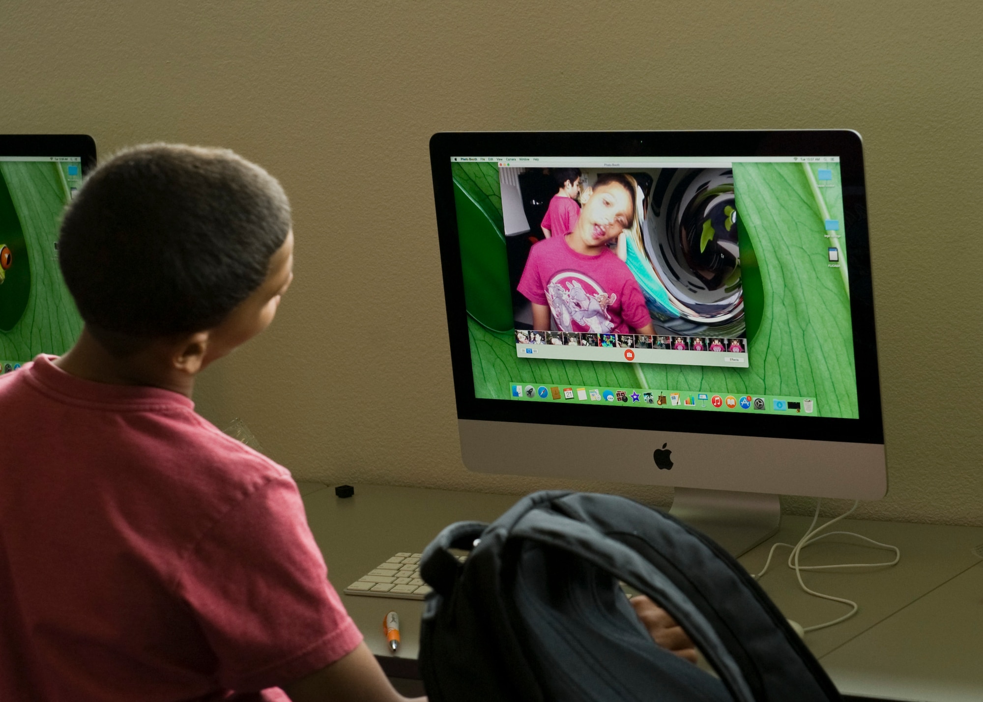 PETERSON AIR FORCE BASE, Colo. – Caleb Sebra, 11, uses a computer to create a music video after learning about the constantly evolving scope of computer technology during a STEM camp at the R.P. Lee Youth Center, July 21, 2015. The camp was designed to help kids expand their knowledge in subjects they may not get during the school and possibly find new hobbies or interests. It was held July 20-24. (U.S. Air Force photo by Airman 1st Class Rose Gudex)