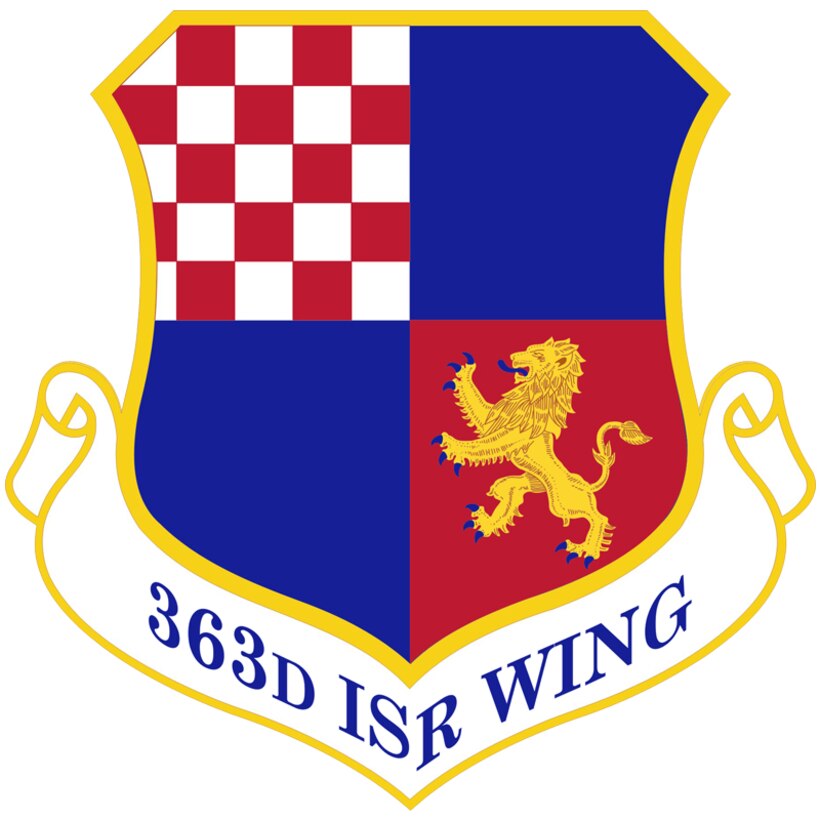 363rd Intelligence, Surveillance and Reconnaissance Wing shield, full color. (U.S. Air Force graphic) 