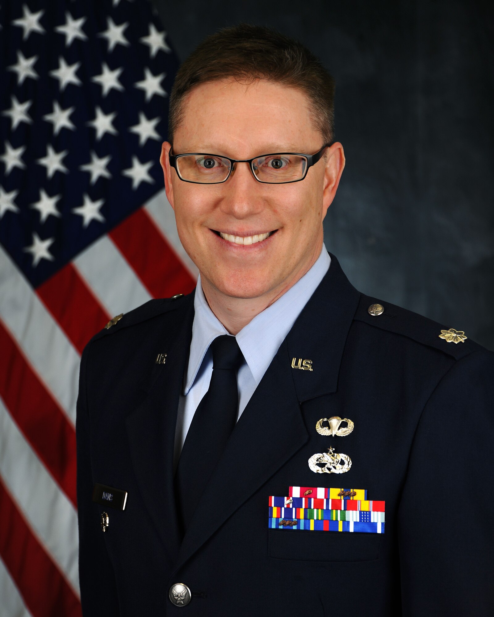U.S. Air Force Lt. Col. Matthew Davis, 703rd Munitions Support Squadron commander. (U.S. Air Force photo by Senior Airman Rusty Frank/Released) 