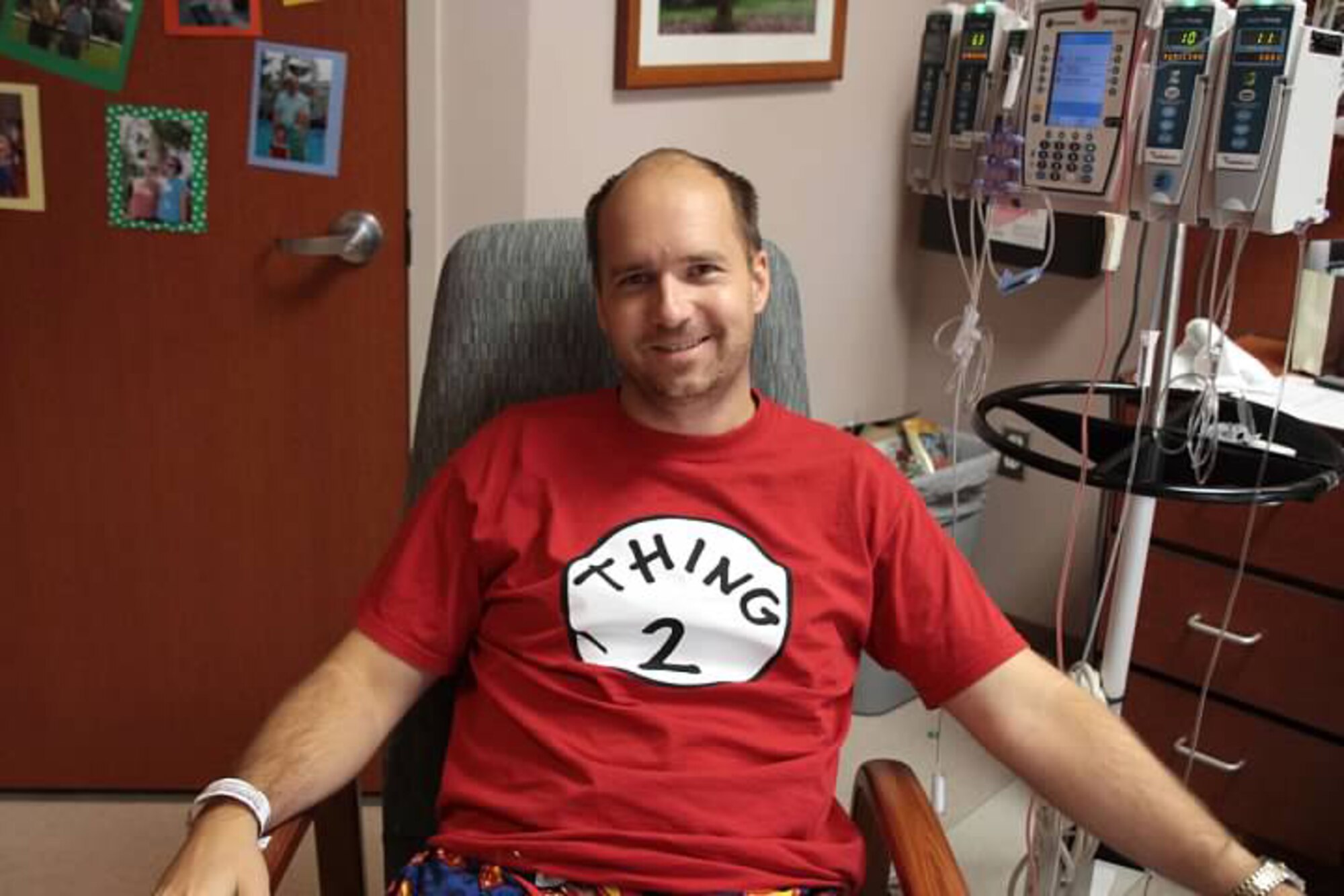 Lt. Col Ryan Keeney recovers after his bone marrow transplant. (Courtesy photo)